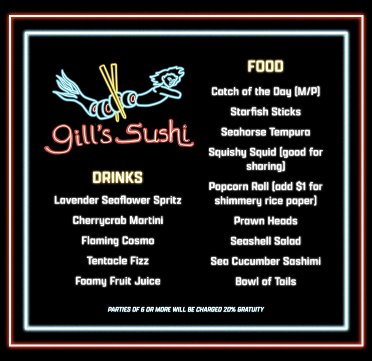 Gill's Menu